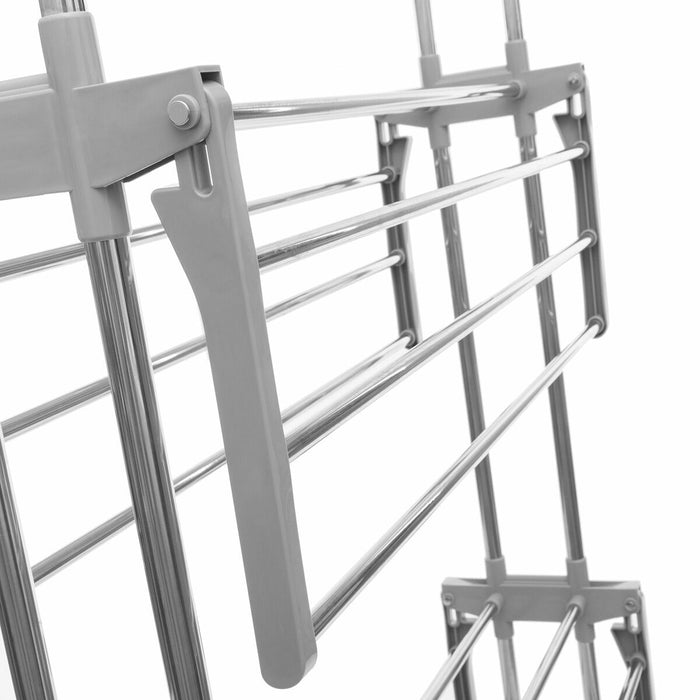 Folver InnovaGoods 24-Bar Vertical Folding Clothesline with Wheels (Refurbished B) 